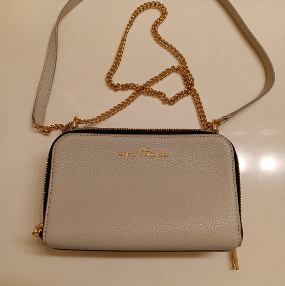 MARC JACOBS Leather Crossbody Bag In Oatmilk - Picture 2 of 13